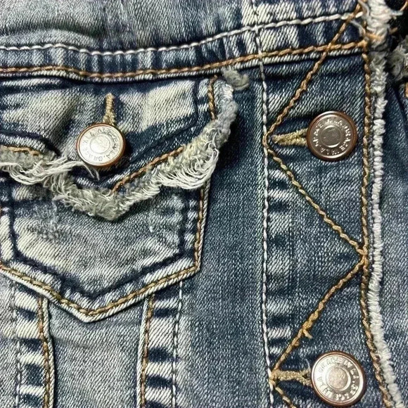 Grace In La® Girls' Denim Jacket Girls Size Small - Picture 5 of 7